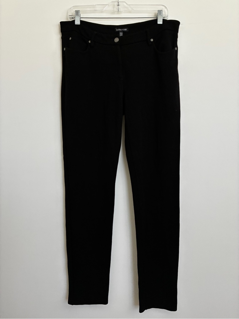Eileen Fisher Black Slim Ponte knit Leggings Pants size 12
